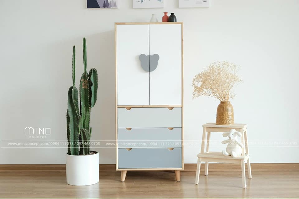 Tủ Trẻ Em Gỗ MDF Phun Sơn Hải Phòng 