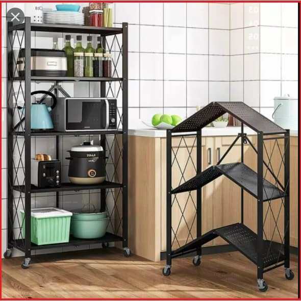 Kệ Lò Vi Sóng Sắt Đa Năng Gấp Gọn 3 Tầng Hải Phòng