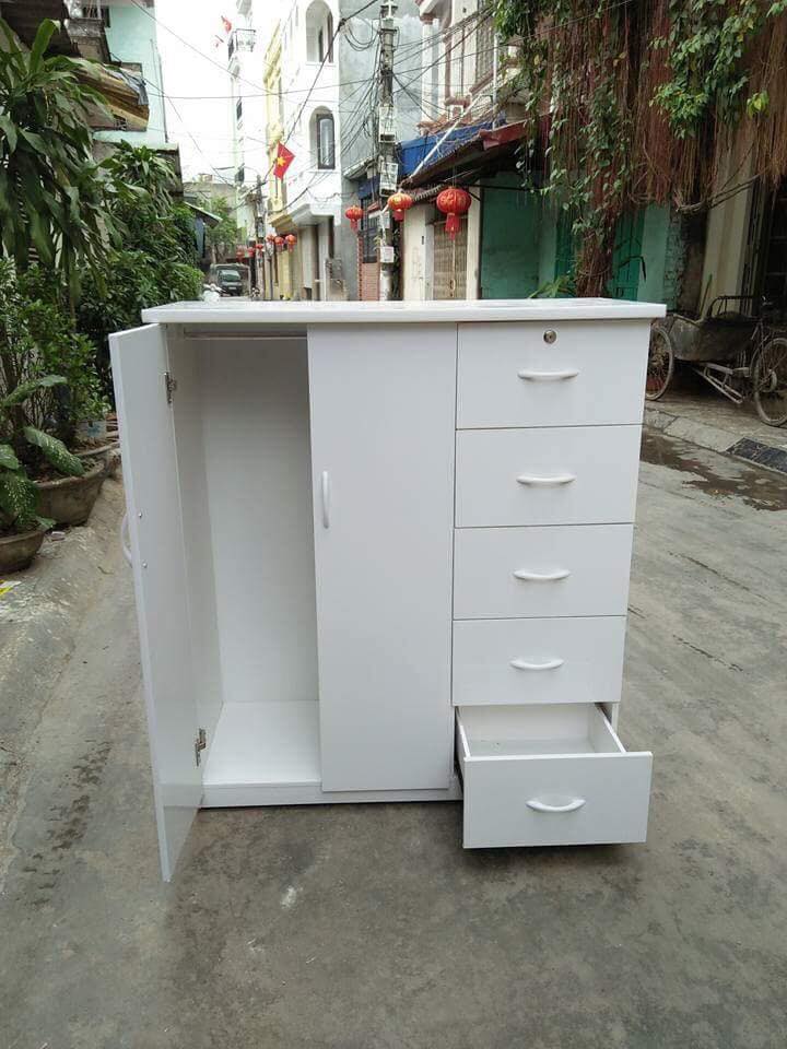 Tủ Trẻ Em 2 Cánh-5 Ngăn Trắng Hải Phòng 
