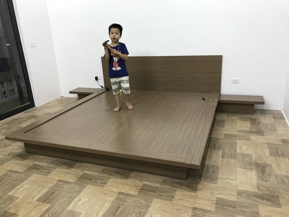Giuờng Gỗ Công Nghiệp Kiểu Nhật Đặt Theo Yêu Cầu.