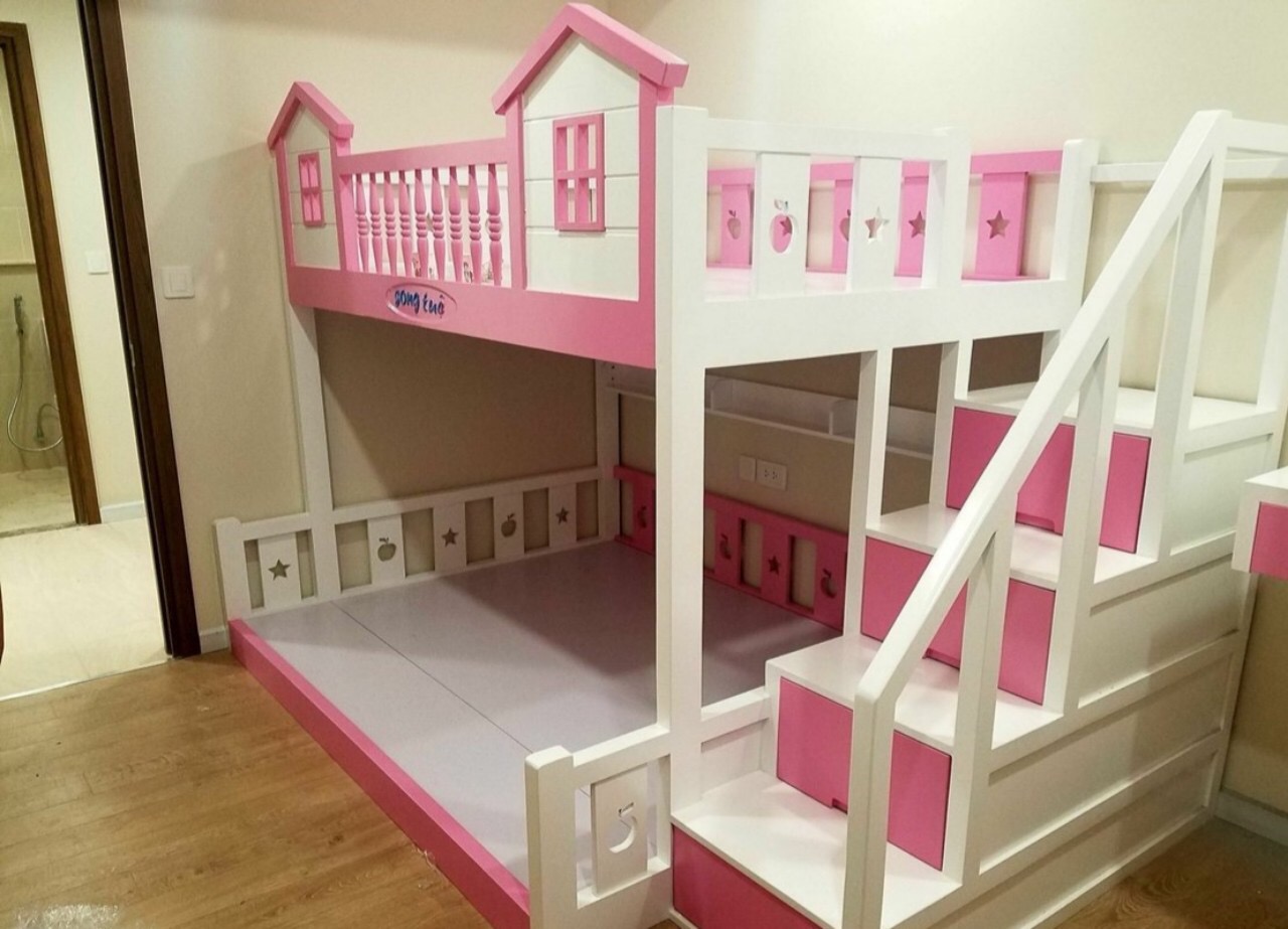 Giuờng Tầng  Gỗ Sồi  Mái Nhà 1m*1m2-Hải Phòng.