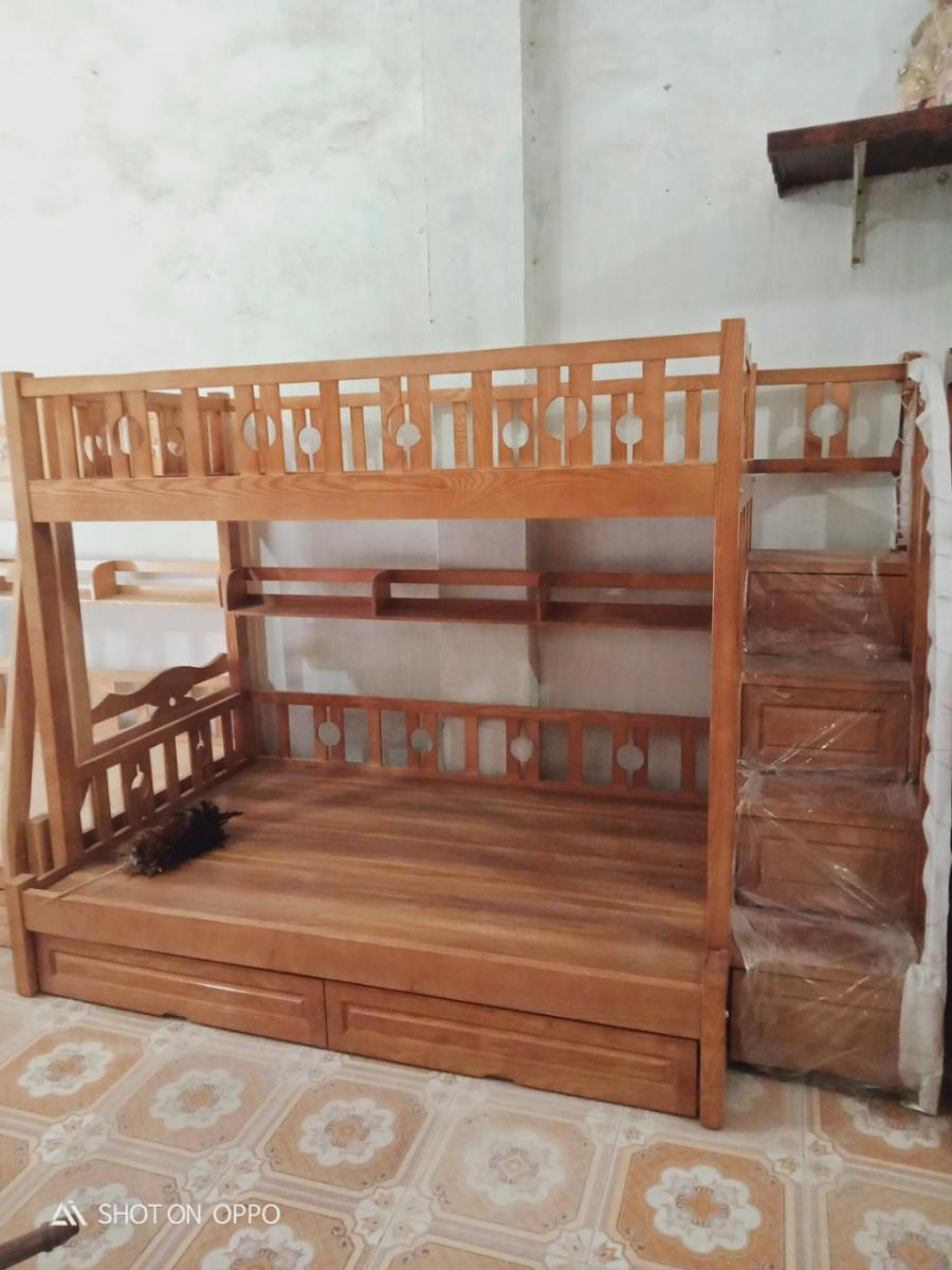 Giuờng Tầng  Gỗ Sồi 1m*1m2-Hải Phòng.
