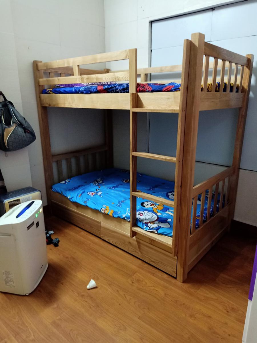 Giuờng Tầng  Gỗ Sồi 1m2*1m9 -Hải Phòng.