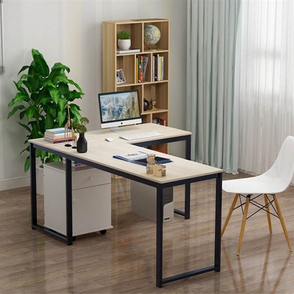 Bàn Vi Tính Gỗ Ép Công Nghiệp Chữ L Hải Phòng
