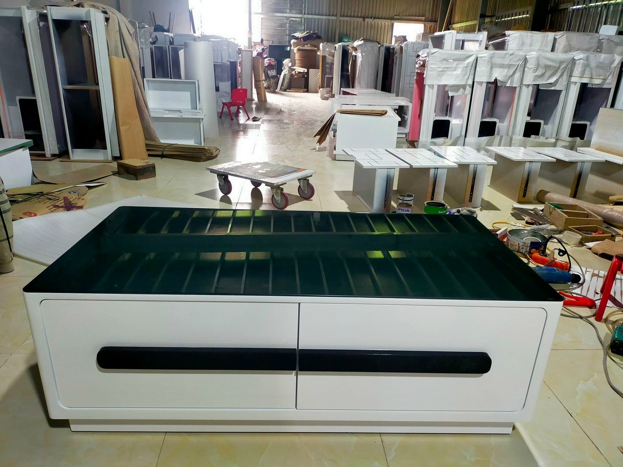 Bàn Trà Gỗ Sơn Mẫu 6 Hải Phòng
