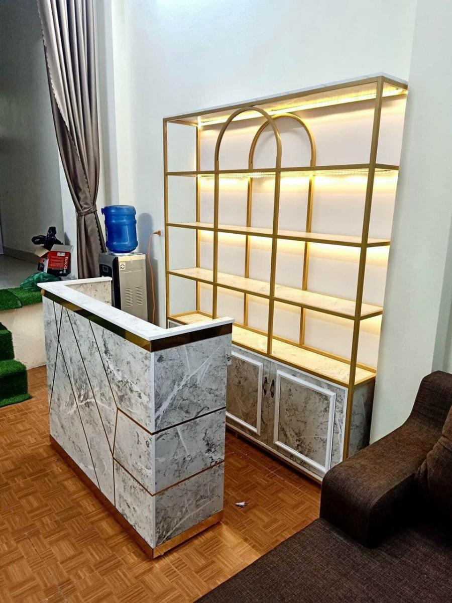 Quầy Thu Ngân Gỗ Sơn  Đặt Theo Yêu Cầu Mẫu 07 Tại Hải Phòng.