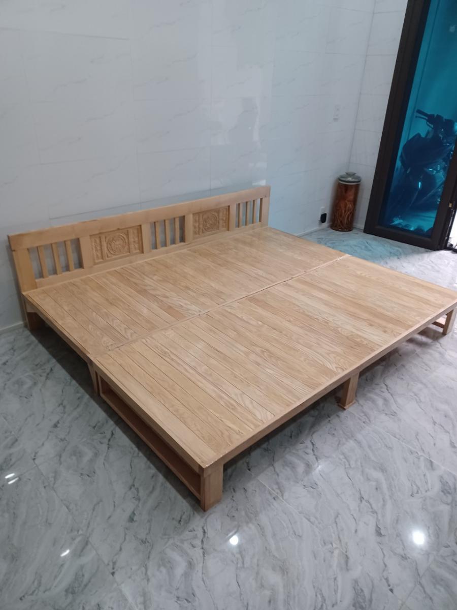 Giuờng Ghế Gấp Gỗ Sồi Sáng Hải Phòng ( 1m8* 2m )