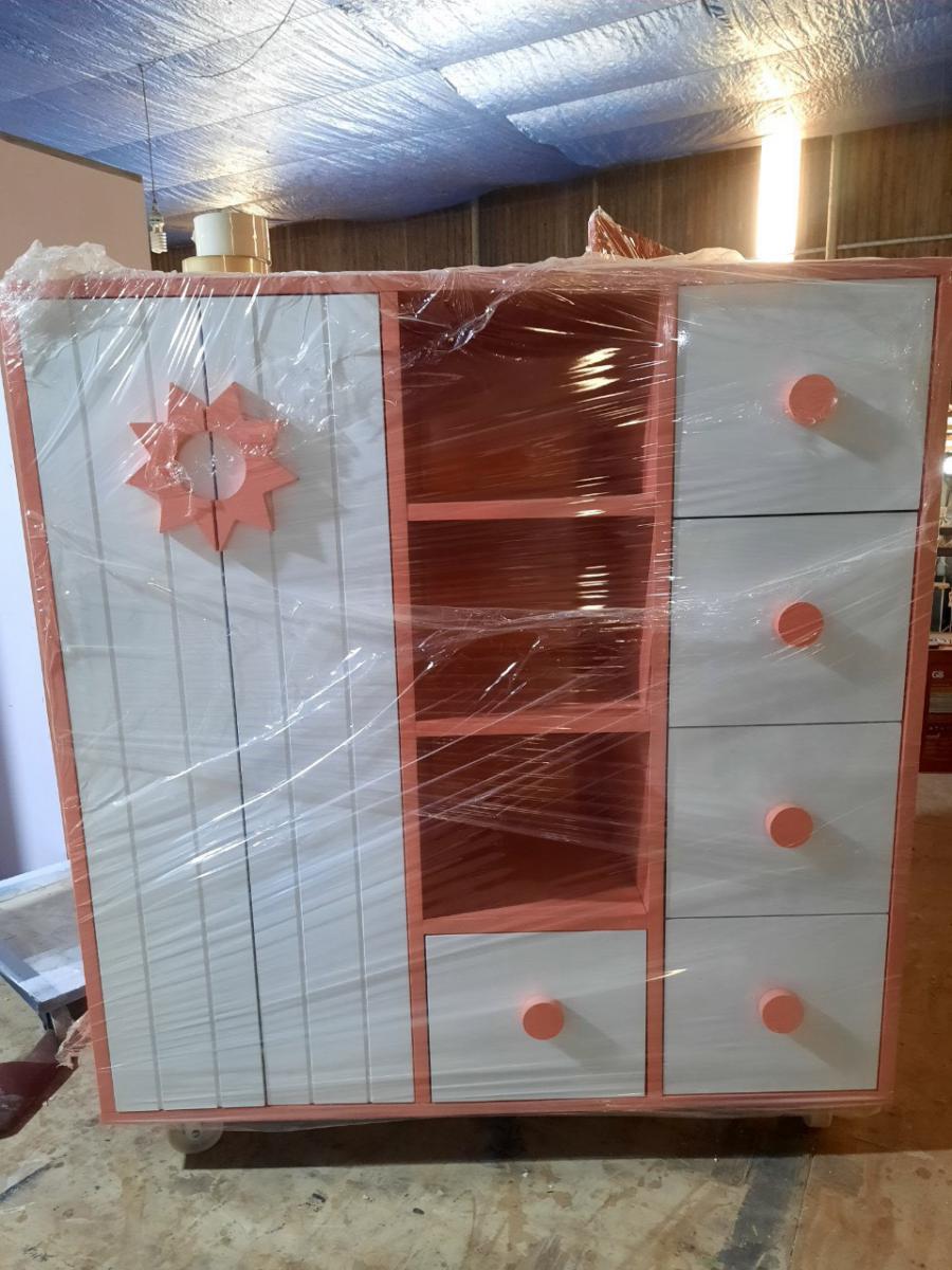 Tủ Trẻ Em Gỗ MDF Phun Sơn Ngang 1m Hồng Hải Phòng .