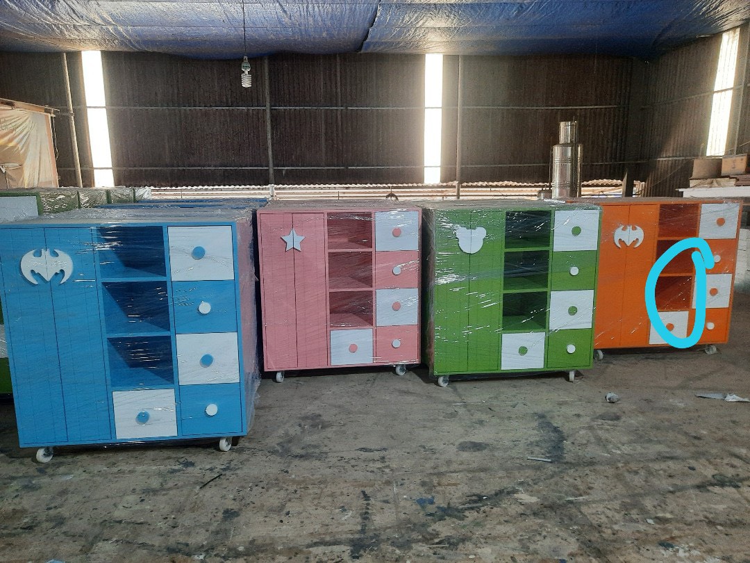 Tủ Trẻ Em Gỗ MDF Phun Sơn Ngang 1m Hồng Hải Phòng .