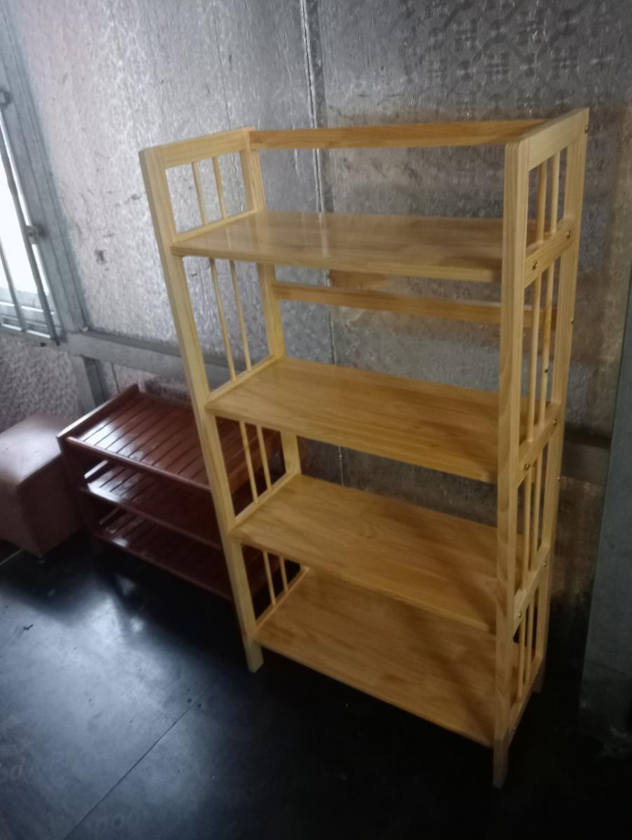 Kệ Sách Gỗ Cao Su Tự Nhiên 4 Tầng * 50cm * 120cm