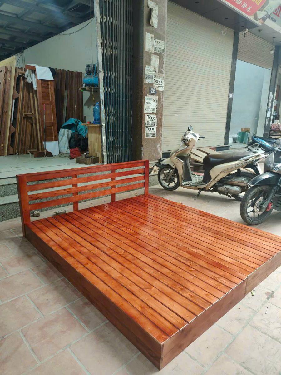 Sập Dát Giường Có Đầu 1m6*2m Hải Phòng.